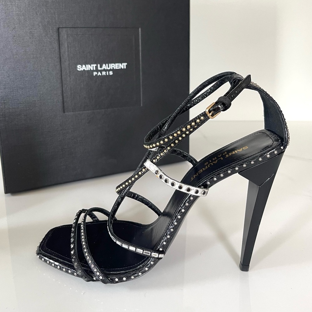 AUTHENTIC SAINT LAURENT STUDDED HEELS - Picture 5 of 11
